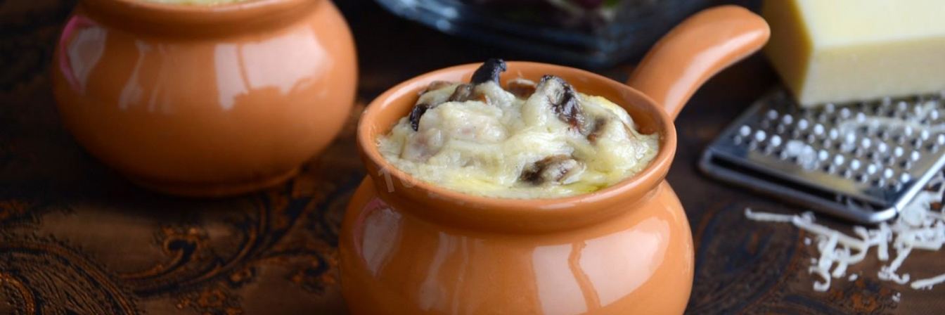 Классический жульен с курицей и грибами