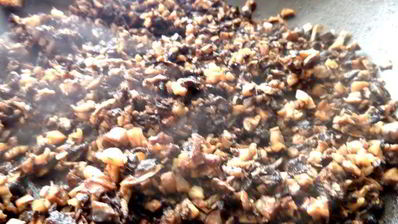 сливочный жульен с ветчиной и грибами