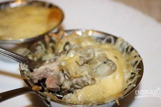 Жульен из курицы и грибов