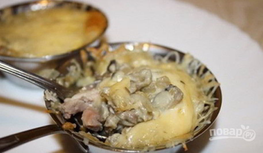 Рецепт жульена из курицы и грибов