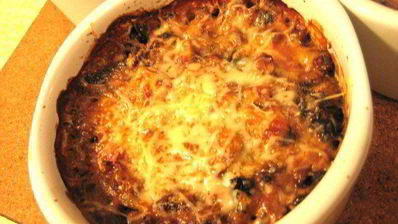 жульен печеночный с грибами под сыром джюгас