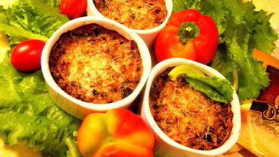 жульен печеночный с грибами под сыром джюгас