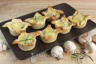 Жульен с грибами в тарталетках