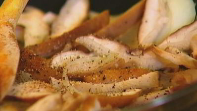 жульен с куриной печенью и грибами