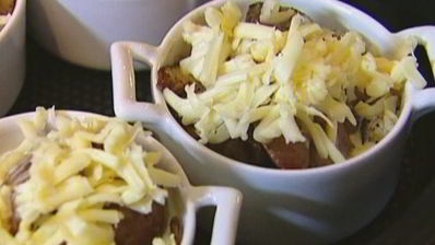 жульен с куриной печенью и грибами