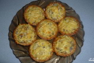 Жульен в тарталетках в микроволновке