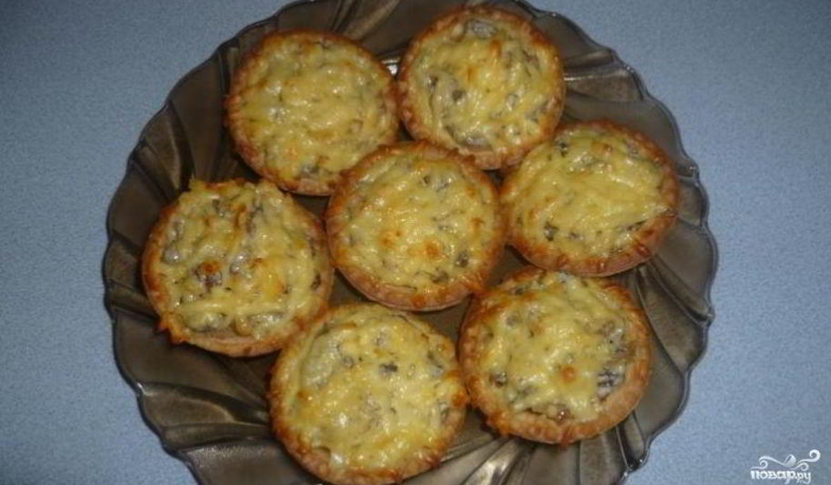 Рецепт жульена в тарталетках в микроволновке