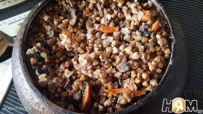 жюльен-фьюжн из гречки с грибами