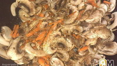 жюльен-фьюжн из гречки с грибами