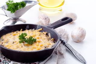 Жюльен с картофелем и курицей